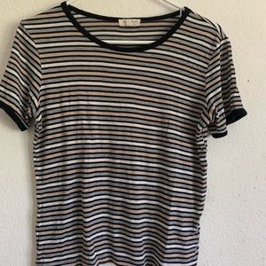 striped crop tee
